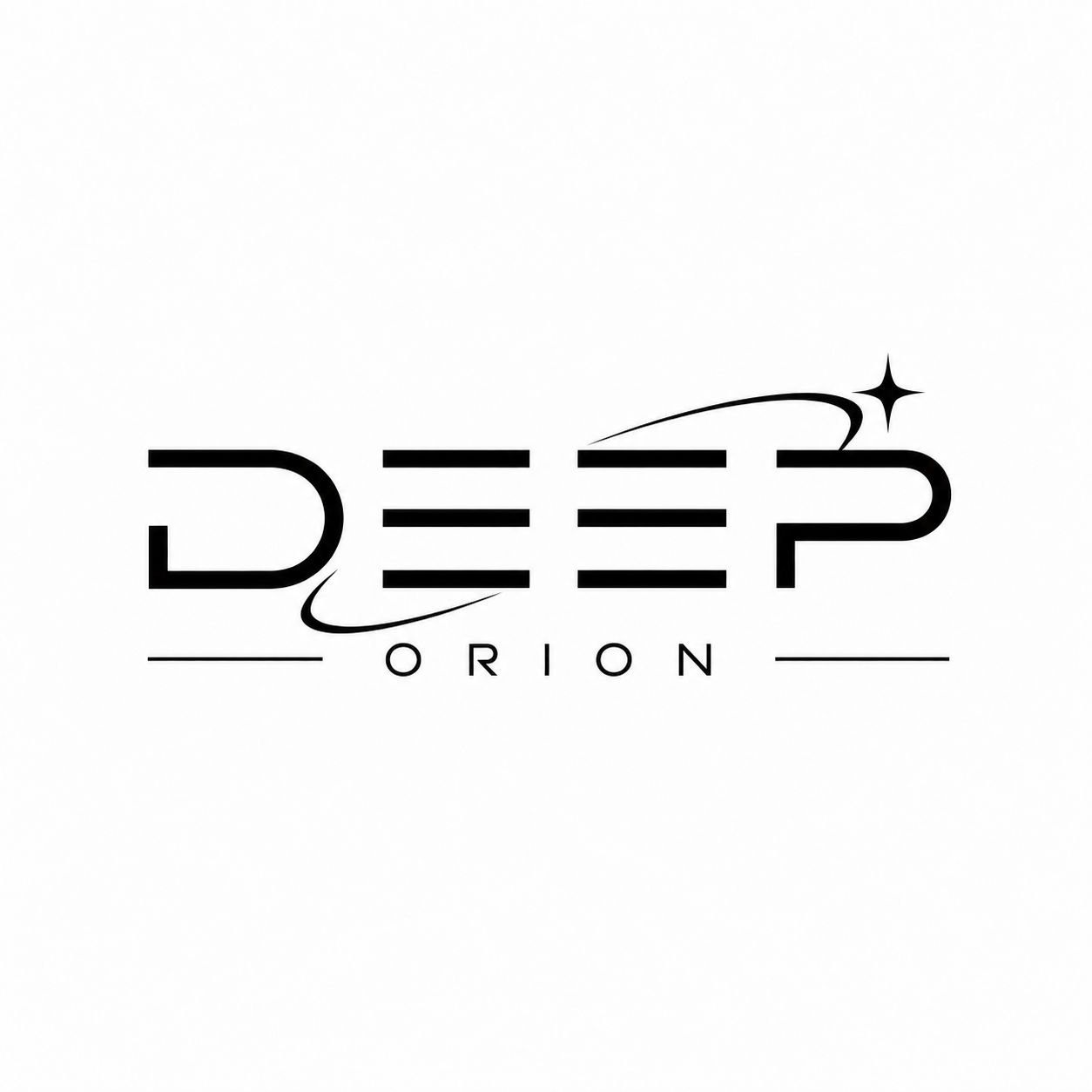 Deep Orion brand artwork with an orbit and star
